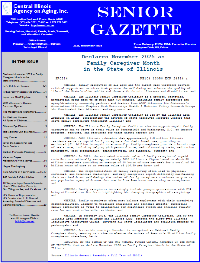 November Senior Gazette